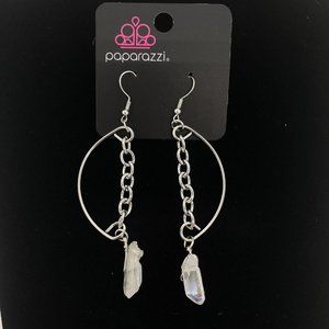 Paparazzi Fashion Jewelry Yin To My Yang White Hook Earrings